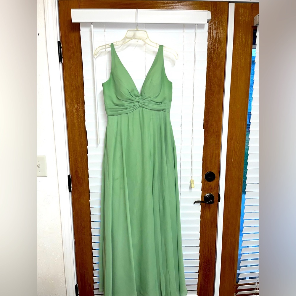 Sage green bridesmaid dress